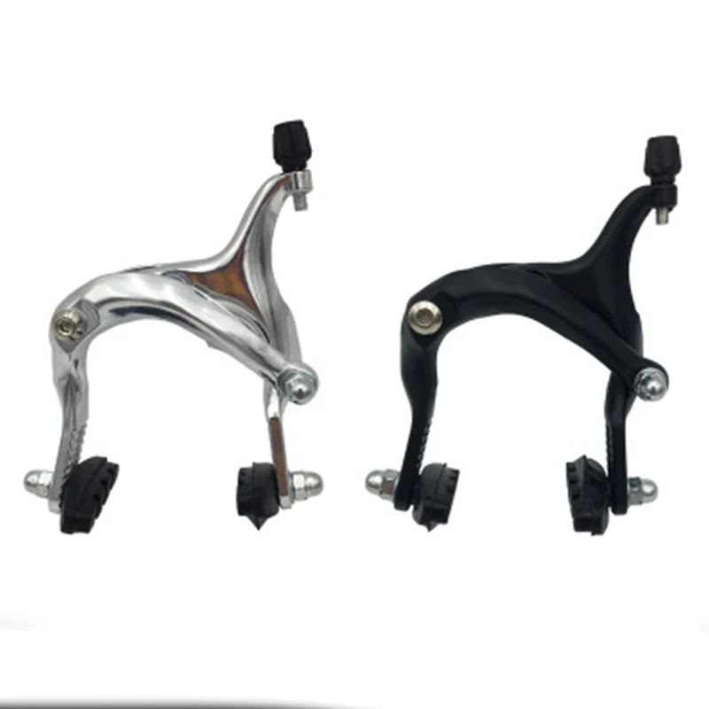 

Road Bicycle Cliper 61-79mm Aluminum Alloy Long Arm Clamp Front C Brakes, Black/silver