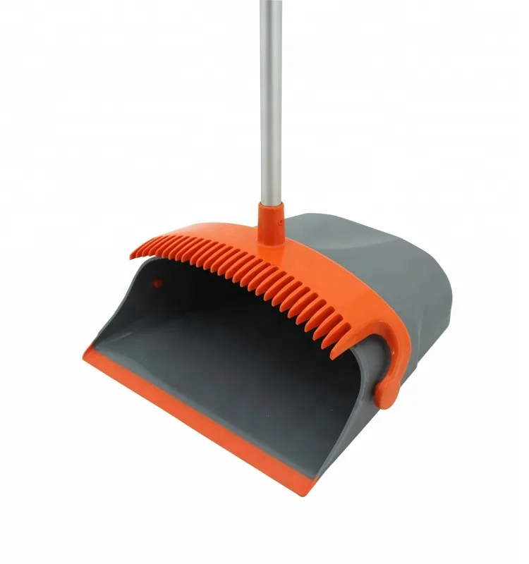 
Hot sale household long handle broom and dustpan set with comb teeth 