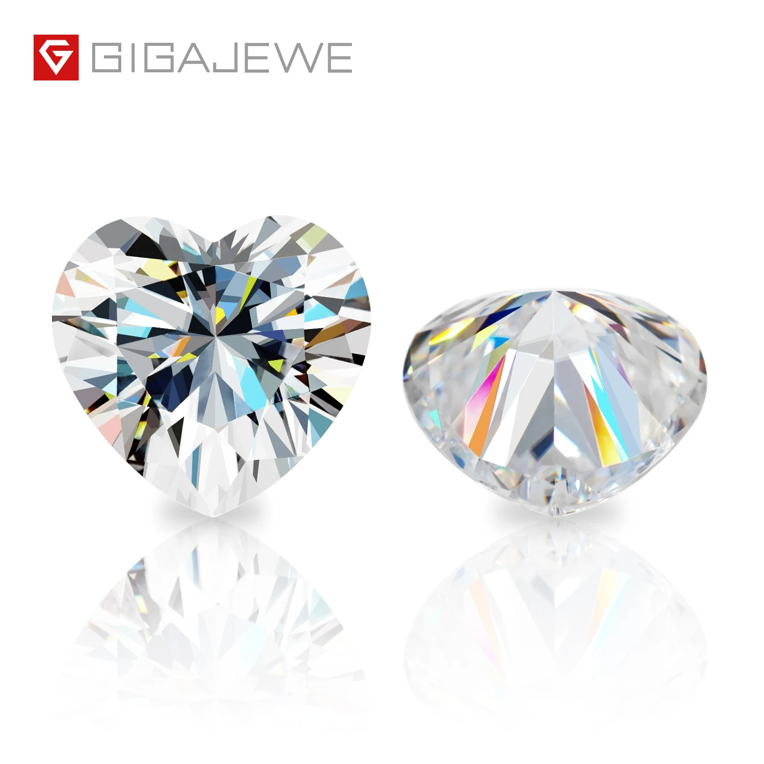 

GIGAJEWE Wholesales White D Color Heart Top Cut with GRA Certificate Gemstone Moissanite White Heart