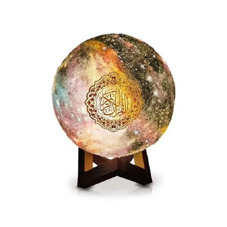 

Wireless Smart Lunar Led Quran Moon Lamp Speaker Gooseneck Changing Moon Lamp 3d Holy Moon Lamp Quran, Yellow/ white/ green/ blue/ pink
