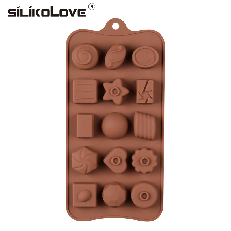 

JSC2776 food grade wholesale start shaped heart shaped round shaped silicone chocolate mold, Customized color