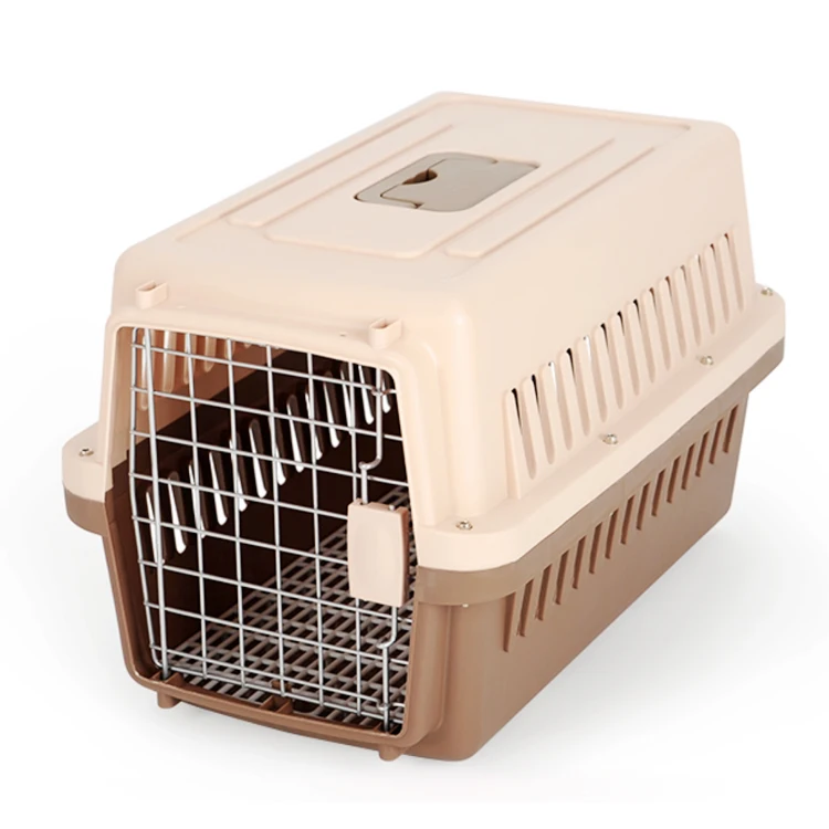 

cheap dog cages crates cat cage kennel luxury small dog plastic transport airline cat pet travel carrier, Customized color