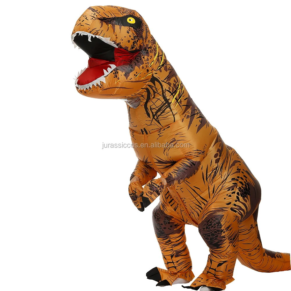 

Crazy Jurassic Halloween Cosplay T REX Costume Inflatable Dinosaur Costume, Red