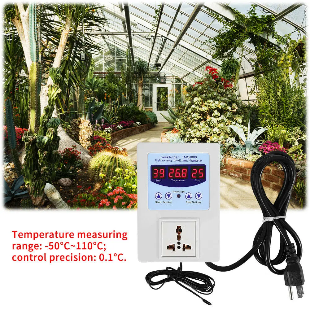 TMC-1000 LED Digital Intelligent Temperature Controller Thermostat with Sensor 