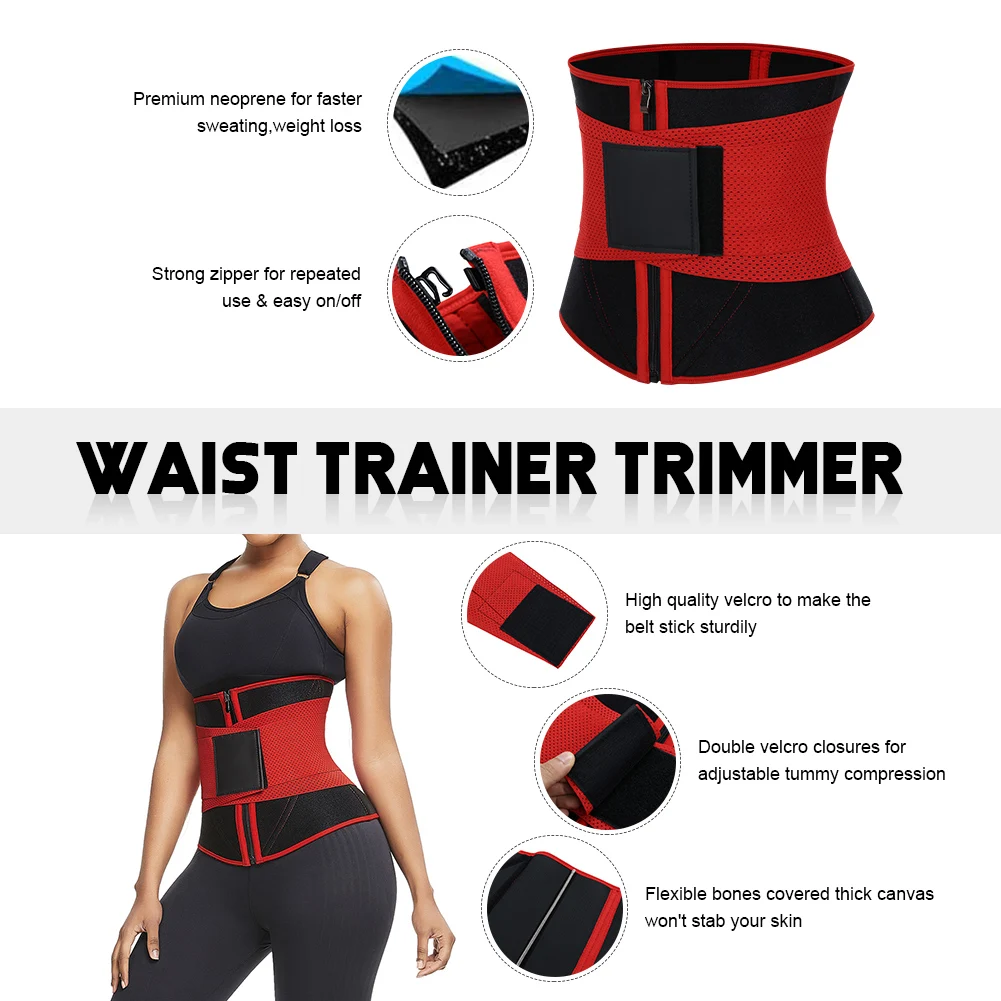 
Feelingirl Custom Logo Double Belt Compression Plus Size Shapewear Women Corset Latex Waist Trainer Cincher 