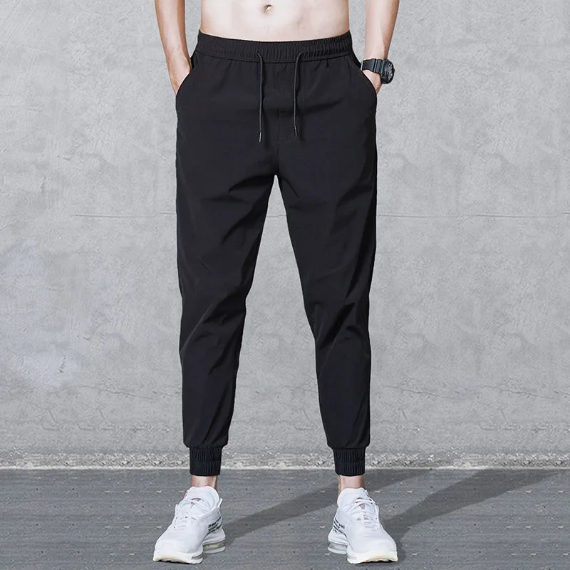 

New Sweatpants Men's streetwear Pants Fashion Pencil linen Pants Men Full Length Drawstring Trousers For Men Casual Pants 200811