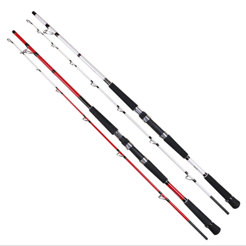 

2.1m 2.4m 2.7m Red White Color Carbon Spinning and Casting Import CR Guide Ring Jigging Boat Fishing Rods