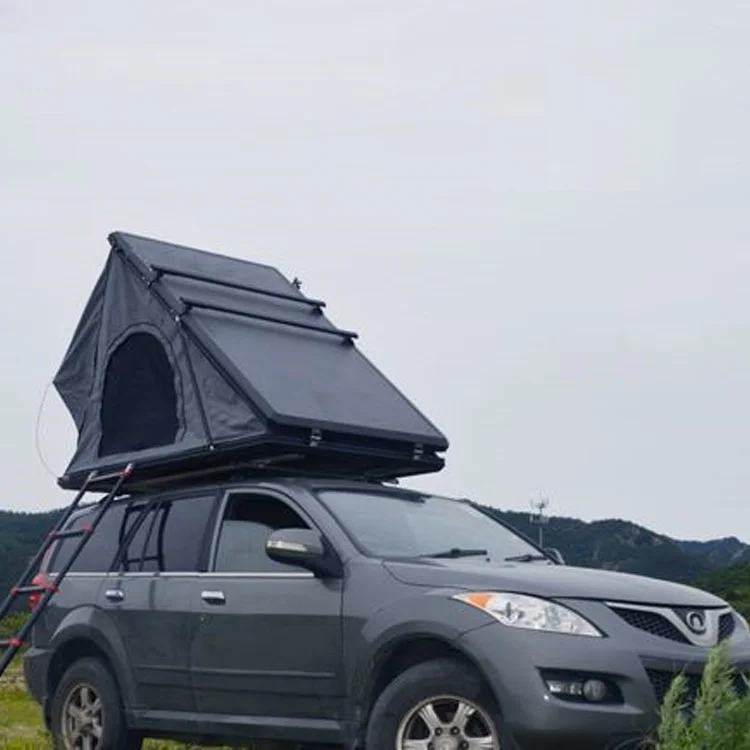 

WILDSROF Custom Aluminium Triangle Shell Camping Suv Car Rooftop Tent Hard Shell Cover Car Roof Top Tent For Sale