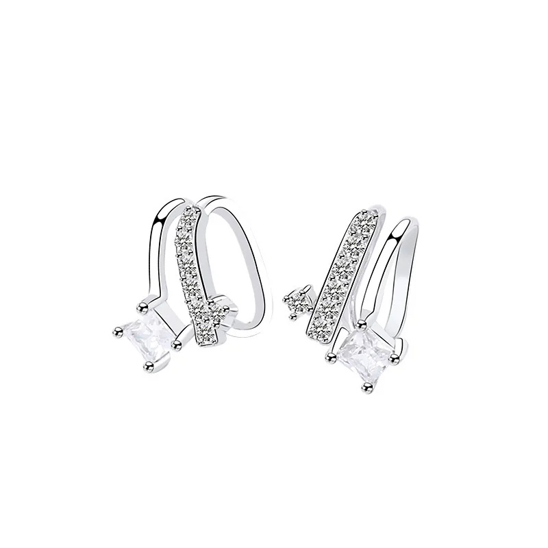

s925 sterling silver zircon ear clip female no pierced trend simple fashion spiral creative