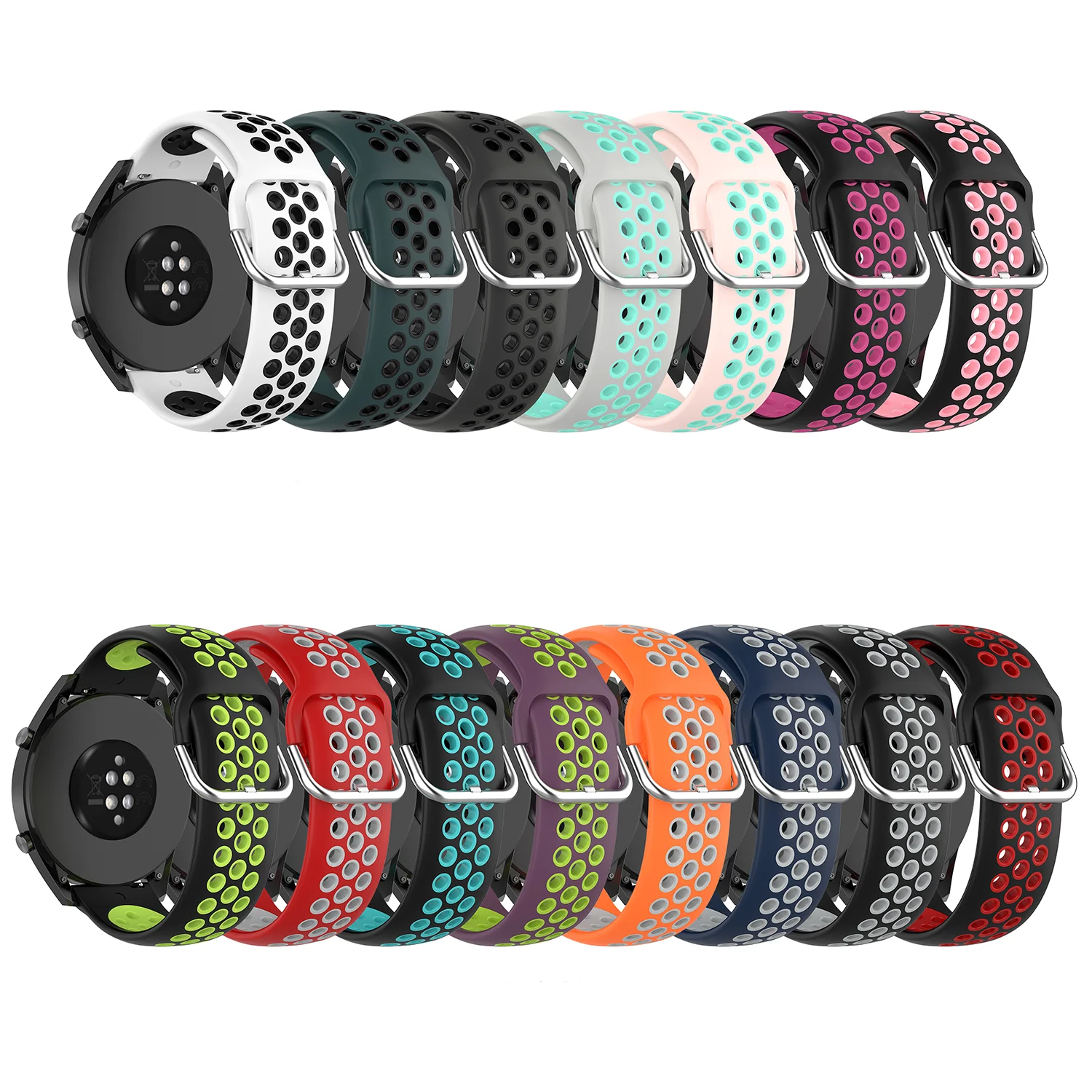 

Soft Silicone Wrist Strap For Huawei GT/GT2 42/46mm 20mm 22mm Wristband For Fitbit Versa Lite 23mm Sport Rubber Watch Bracelet