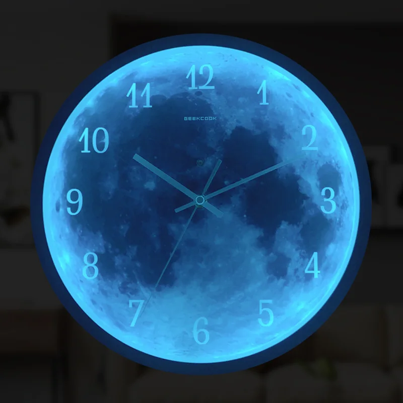 

DD348 Amazon Voice Control LED Blue Moon Alarm Digital Clock Night Light Kid Boy Gift Luminous Moon Alarm Clock