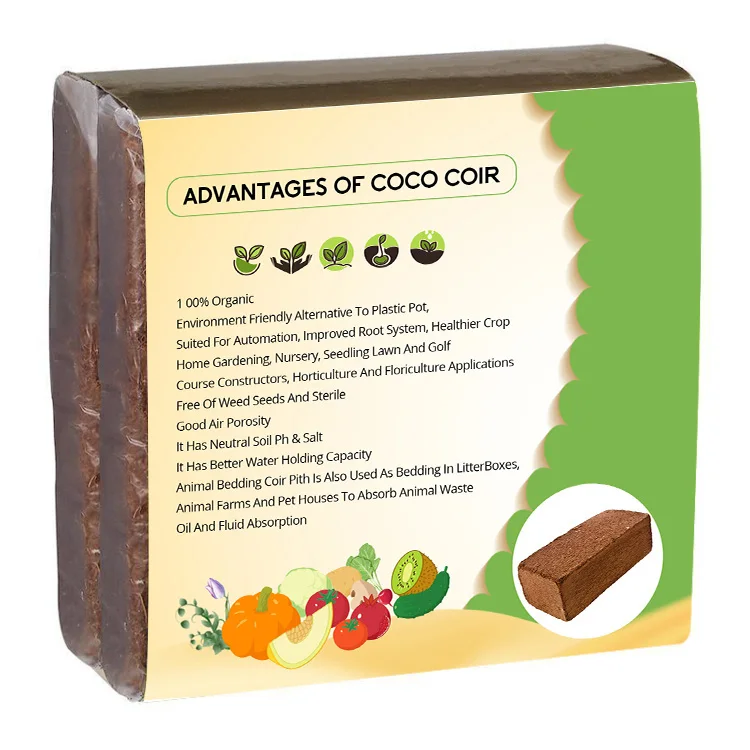 

8 pieces of coconut bricks for coconut palm peat soil fiber plant bricks