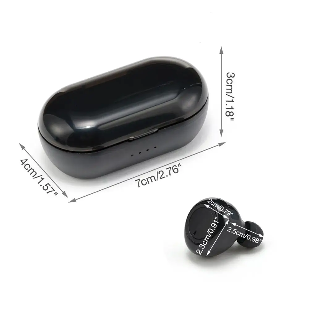 

2021 Promotional T8 Turely 5.0 Wireless Earbuds Mini In-Ear Earphone With Charging Box For Mobile Phone, Black color