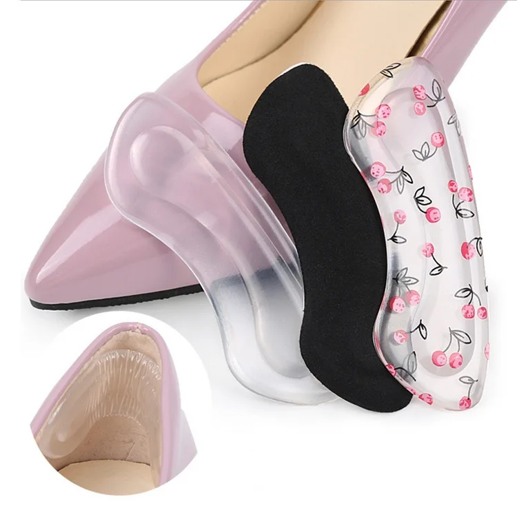

Insert Heels Silicon Pads High Protector Woman Shoe Pad Heel Design Foot Gel Forefoot Anti-slip Cushion Shoe Grips