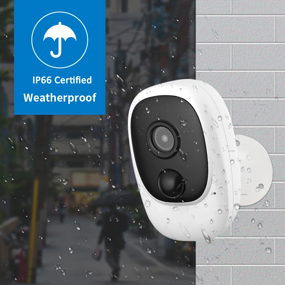 Rehent 1080p Camera 128gb Card Cloud Storage Ip66 Waterproof Infrared