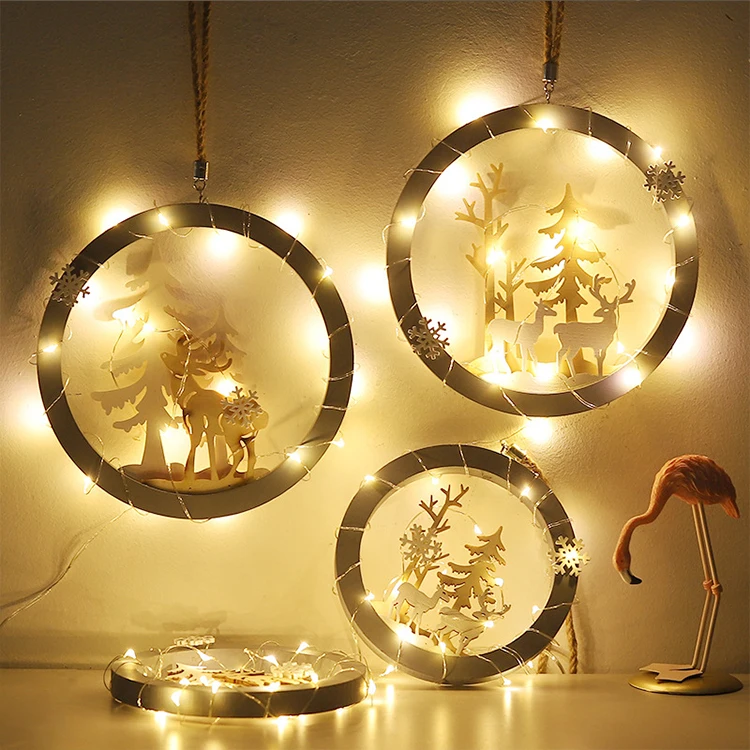 

Nordic Style Wooden Elk Pendant Wall Hanging Decoration For Home Destaurant Wall Door Christmas Decoration