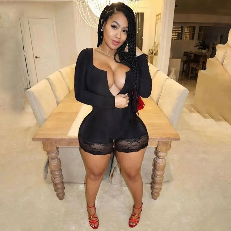 

Summer Two Piece Shorts Women Clothing Lace High Flexibility Plus Size Women Clothing Jumpsuit, Picture