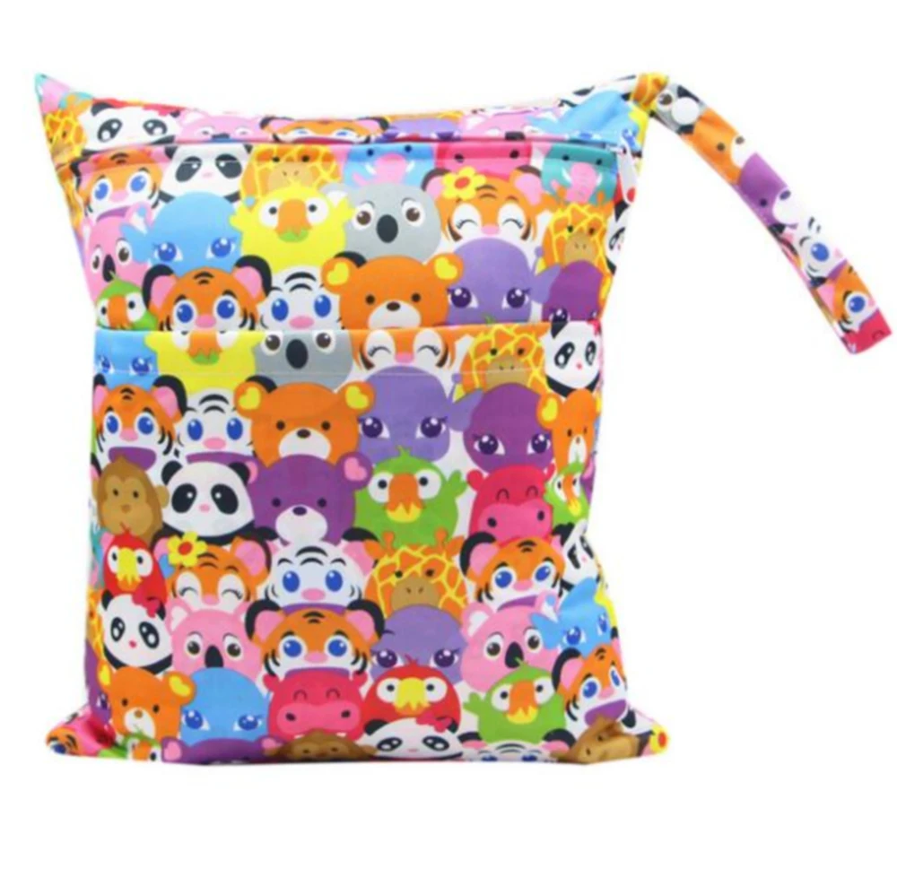 

Wholesale Waterproof Beach WetBags With Zipper Snap Handle Portable Mom Cloth Diaper Mini Wet Bag, Customized colors