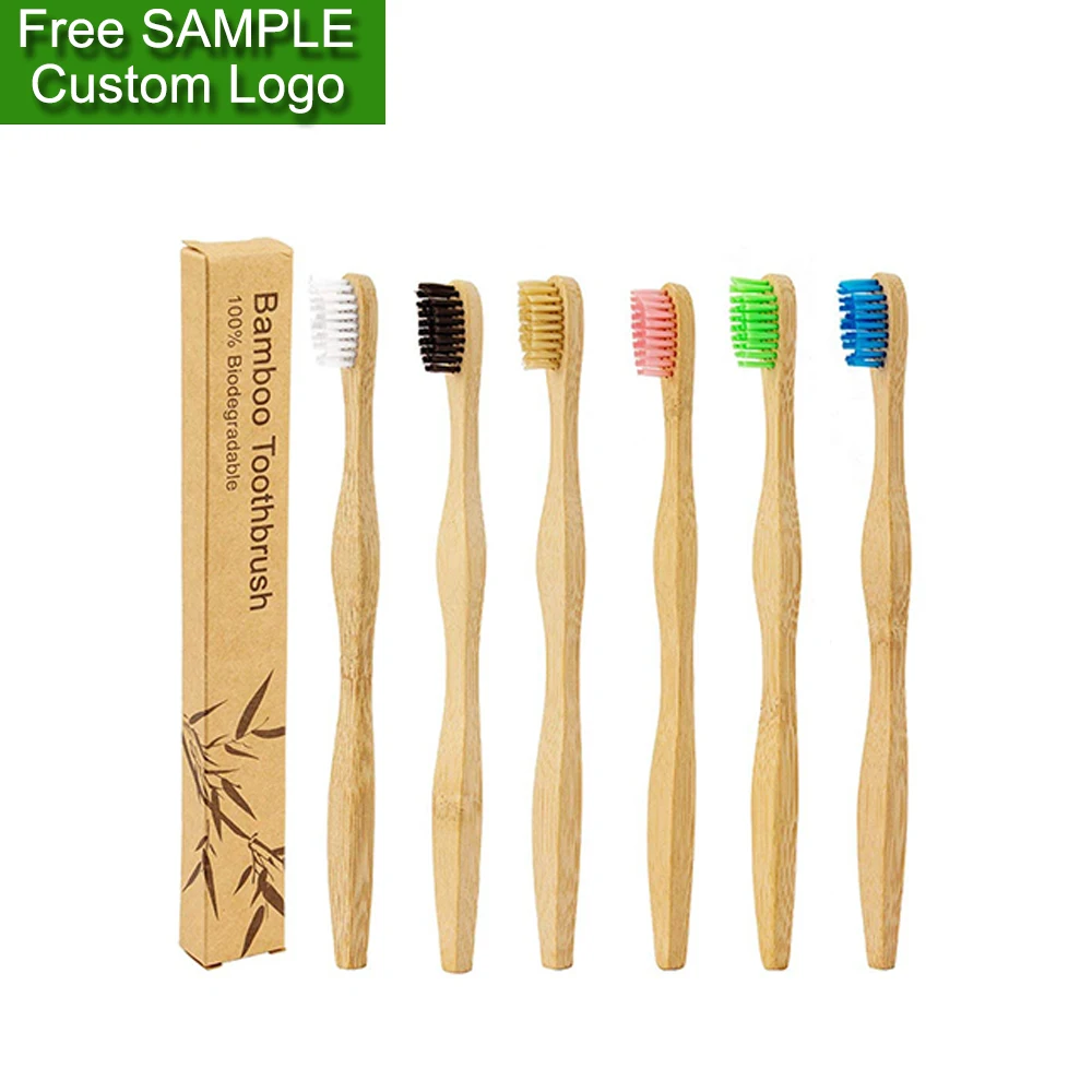 

Wholesale Popular BPA free vegan friendly antibacterial100% biodegradable charcoal handle wooden eco-friendly bamboo toothbrush, Natural bamboo color