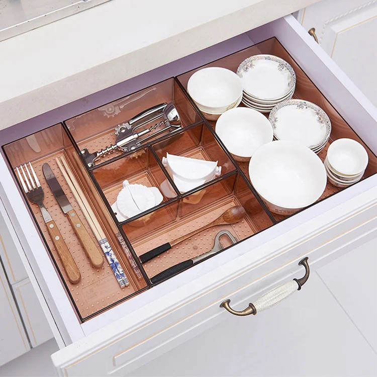 

Clarity drawer organizer clear tableware storage drawer for household