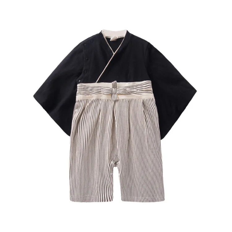 

Spring And Autumn Cotton Boys Jumpsuit Japanese Baby Rompers Kimono Kids Clothing, Picture color