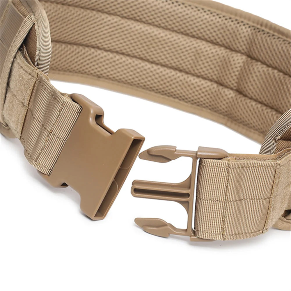 Details about   Tactical Molle Waist Belt Military Padded Patrol Belt Combat Battle War Web Belt 