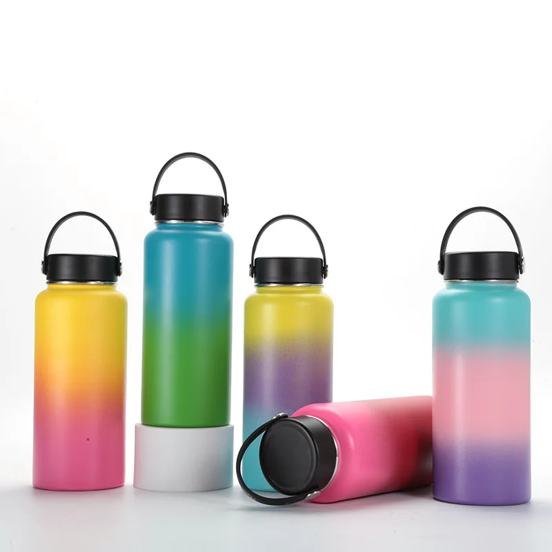 

2021 best sell wide mouth drink sport bottle double wall vacuum insulated stainless steel water bottle with custom LOGO, Customized color