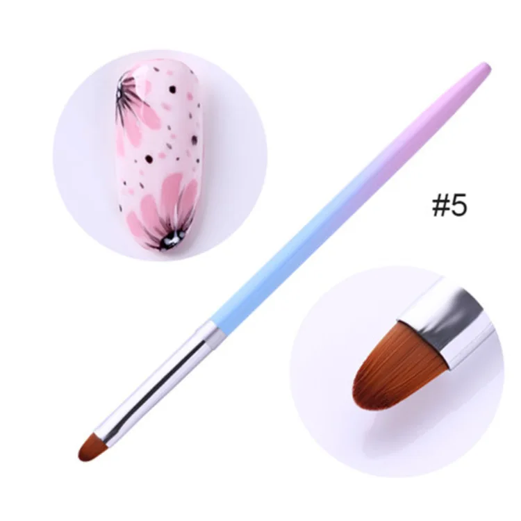 

5PCS Nail Art Brushes Set Acrylic UV Gel Glitter Drawing Painting Brushes, Accept customizaton