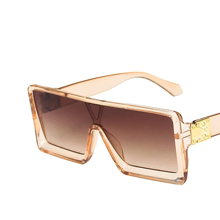 

2021 new sunglasses Cheap wholesale custom logo uv 400 protection transparent frame square retro sunglasses men women