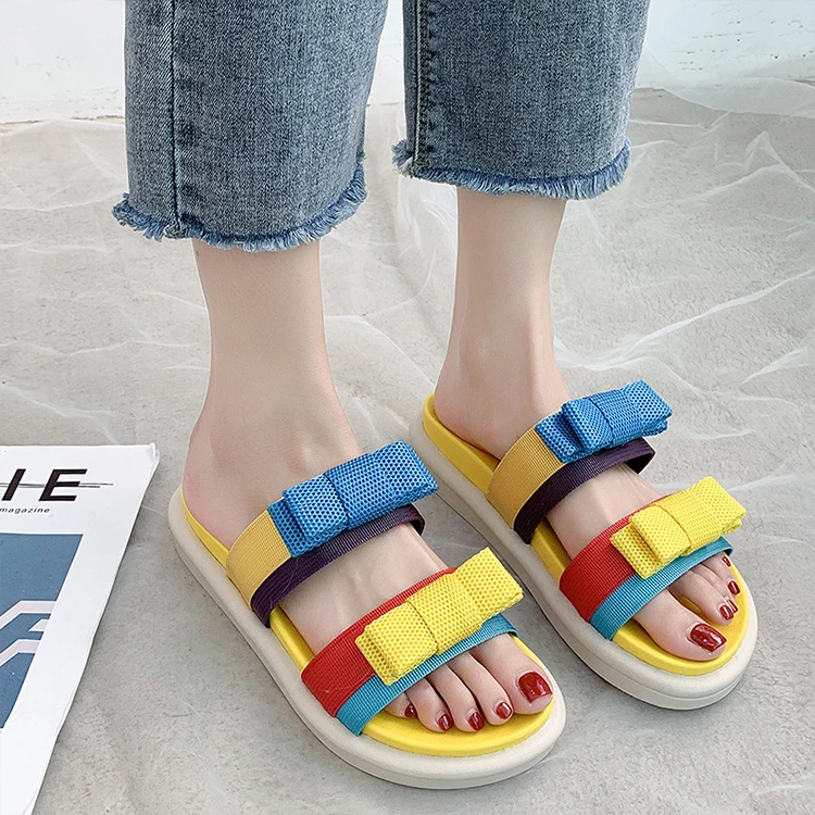 

2022 Summer New Arrivals Trending Non Slip Rubber Sole Ladies Slides Outdoor Fashion Flip-flop Beach Sandals Slippers For Women