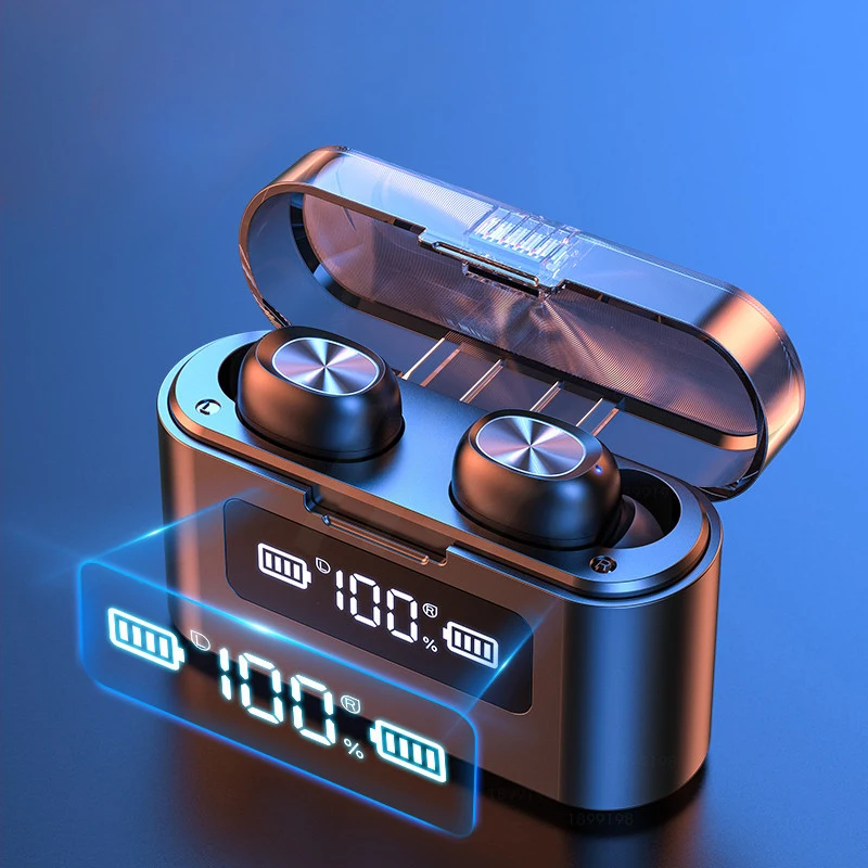 

2021 Modern Design Price Wireless Battery Display Blue tooth Earphone with Charging Box