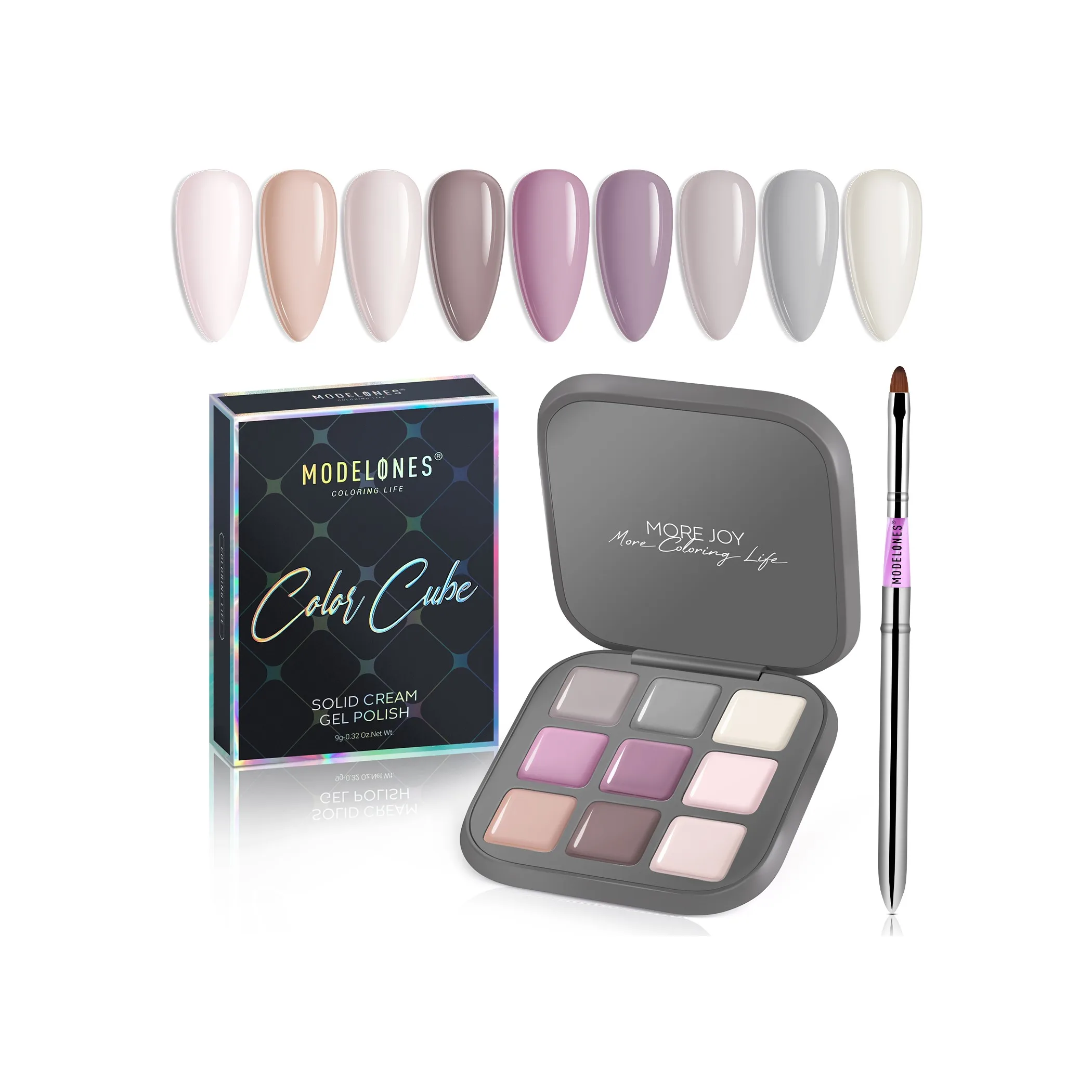 

Modelones High Quality 9 in 1 Colors Pudding Gel Polish Palette Soak off Solid Cream Nail Gel Paint Polish for Nail Paint