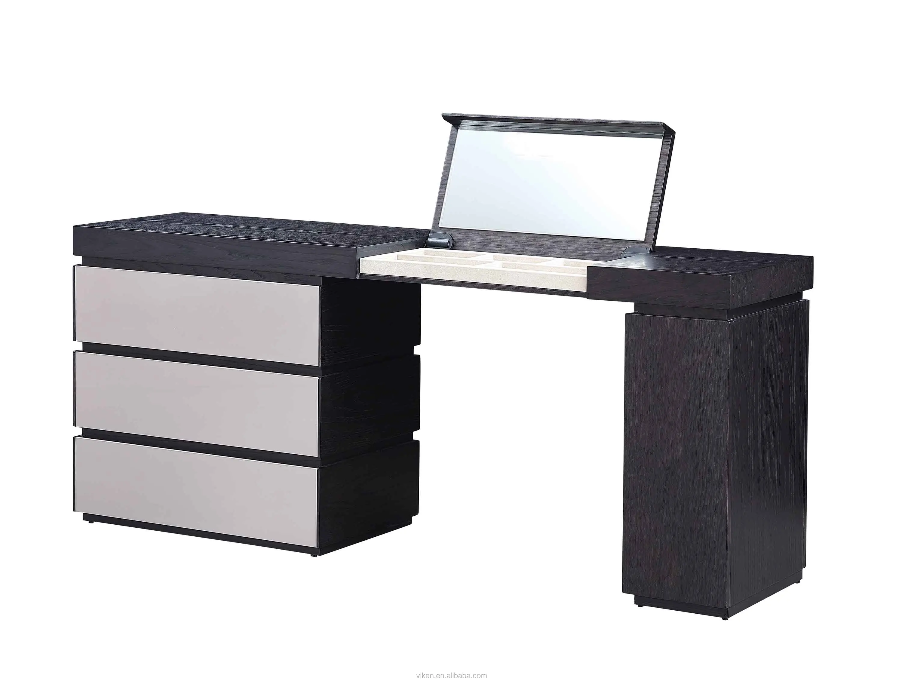 Contemporary Design Dressing Table Concealed With Mirror Wooden For