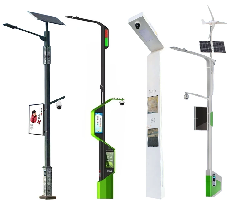 
FreeMasks Gift Smart street light pole With WIFI, CCTV camera,Charge equipment on street 