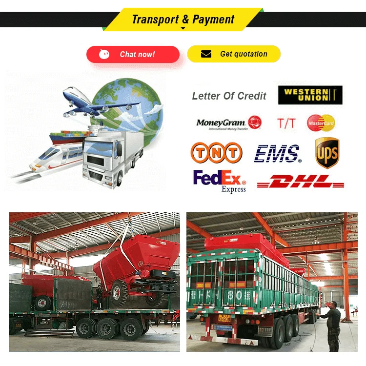 Agricultural Fertilizer Spreader Trailer Tractor Hydraulic Tipping Trailer Farm Trailer Tractor