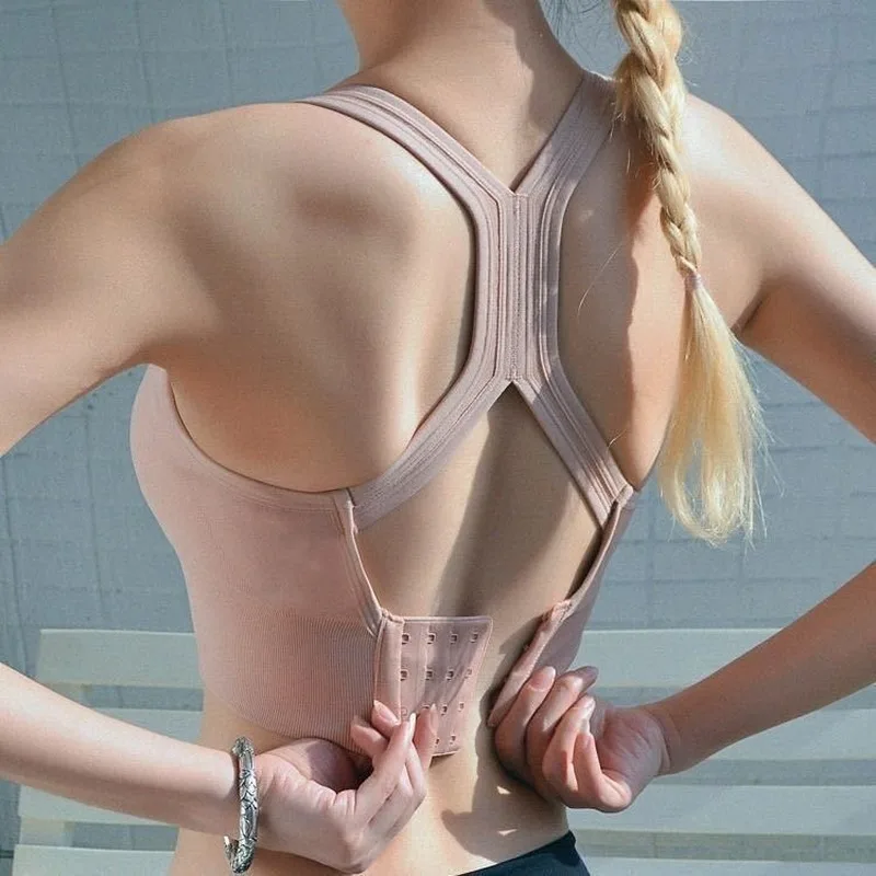 

Hollow Breathable Sexy Running Yoga Women Sports Push Up Crop Top Female Fitness Gym Bra Athletic Sportswear