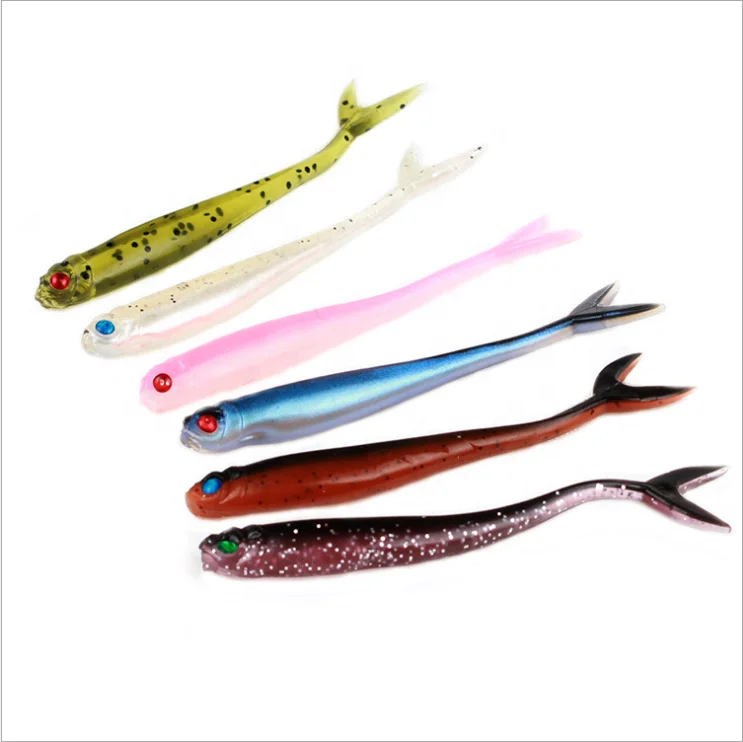 

Mini small Fishing Lure Soft Fish Fork Tail Fishing Lures Artificial 2g 7.5cm Bionic Baits Fishing Tackle Bass Lures