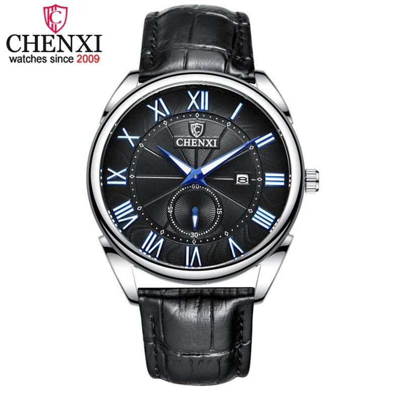 

CHENXI Fashion Vintage Men Watch Leather Roman Numerals Quartz Wrist Watch Waterproof Mens Business Watches Relogio Masculino