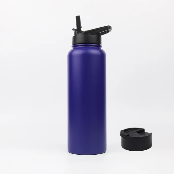 

32oz Double Wall Stainless Steel Vacuum Insulated Hydro Sports Water Flask Bottle With Spout & Straw Lid