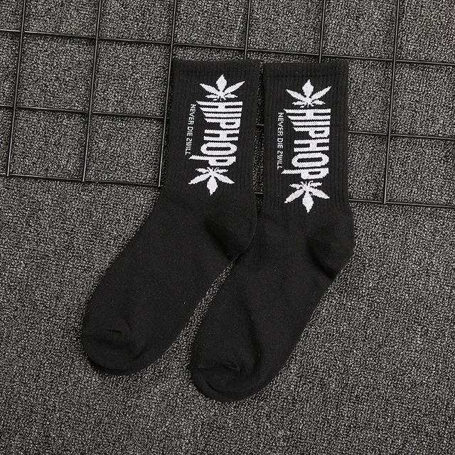 

MIingZhi couple skate design cotton socks RAP logo men's sports sock customizable fashion sock custom logo, 9 colors