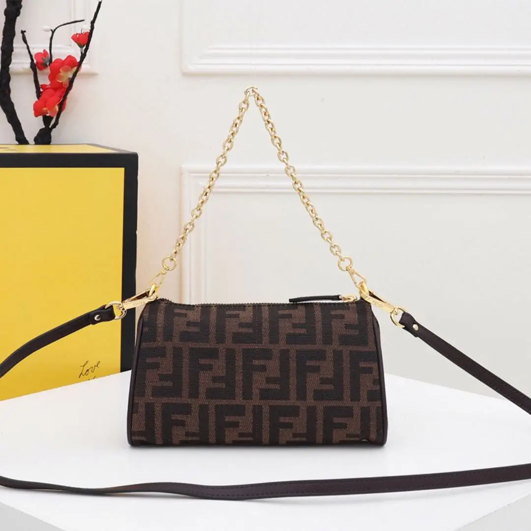 

Luxury Handbags Vintage Endi Baguettel Female Designer Famous Brand Shoulder Bags Lattice Crossbody Bags Ladies Messenger Bag, Brown
