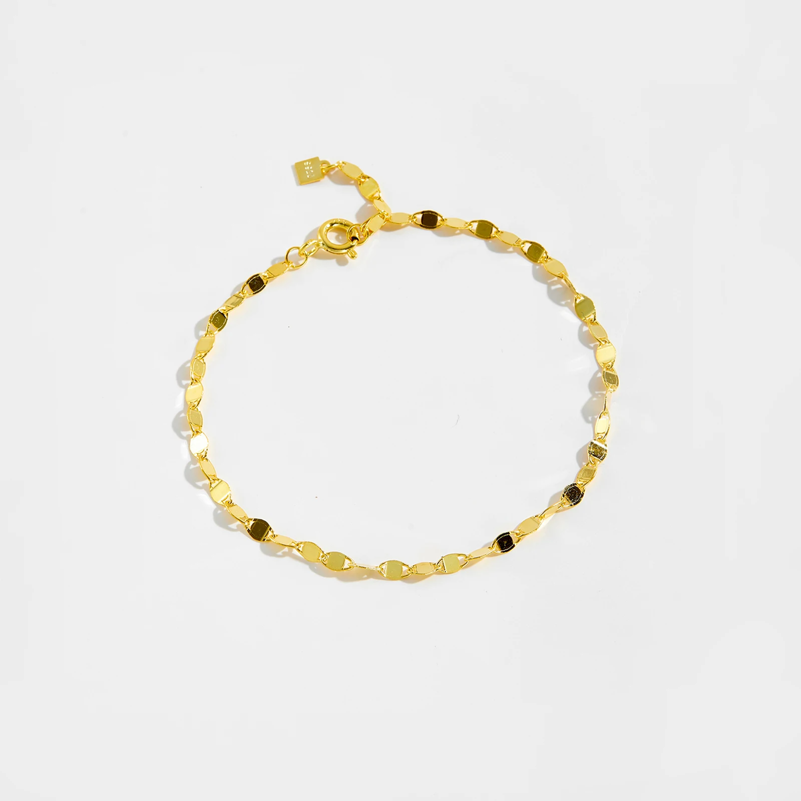 FUAMAY 18K Gold Plated Pulseira Feminina 925 Sterling Silver Adjustable Mariner Link Chain Bracelet Diamond Jewelry