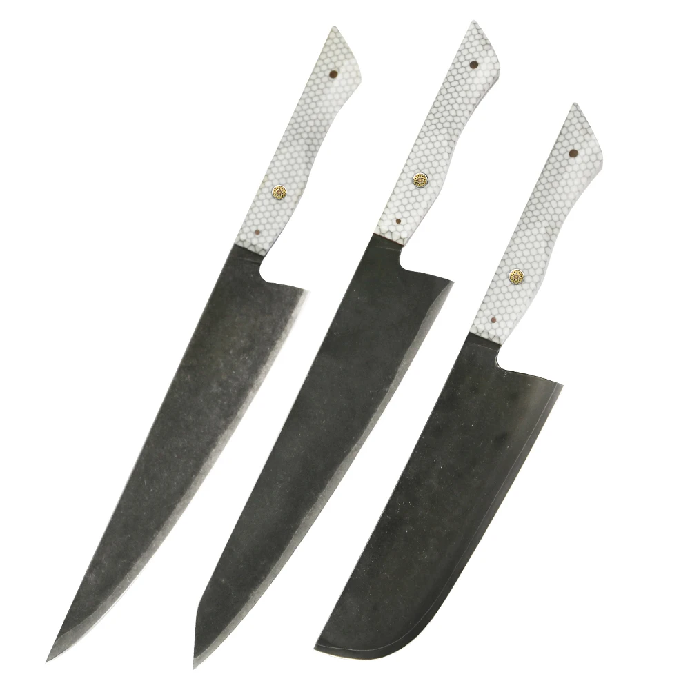 

black blade 7 layers cladding steel Kitchen Knife with resin handle