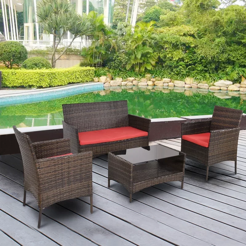 Import Latest Waterproof Cast Aluminum Bamboo Leisure Outdoor Plastic