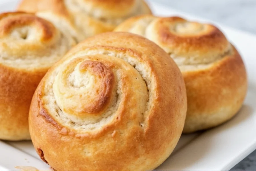 Step-by-step assembly of cinnamon pull apart rolls showing dough squares stacked in baking pan