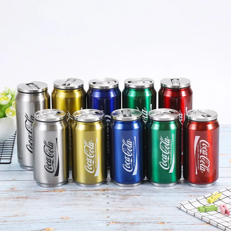 

Feiyou new popular custom 17oz 10oz stainless steel vacuum tumbler mug sublimation insulated coke cola cans water bottle, Customized color