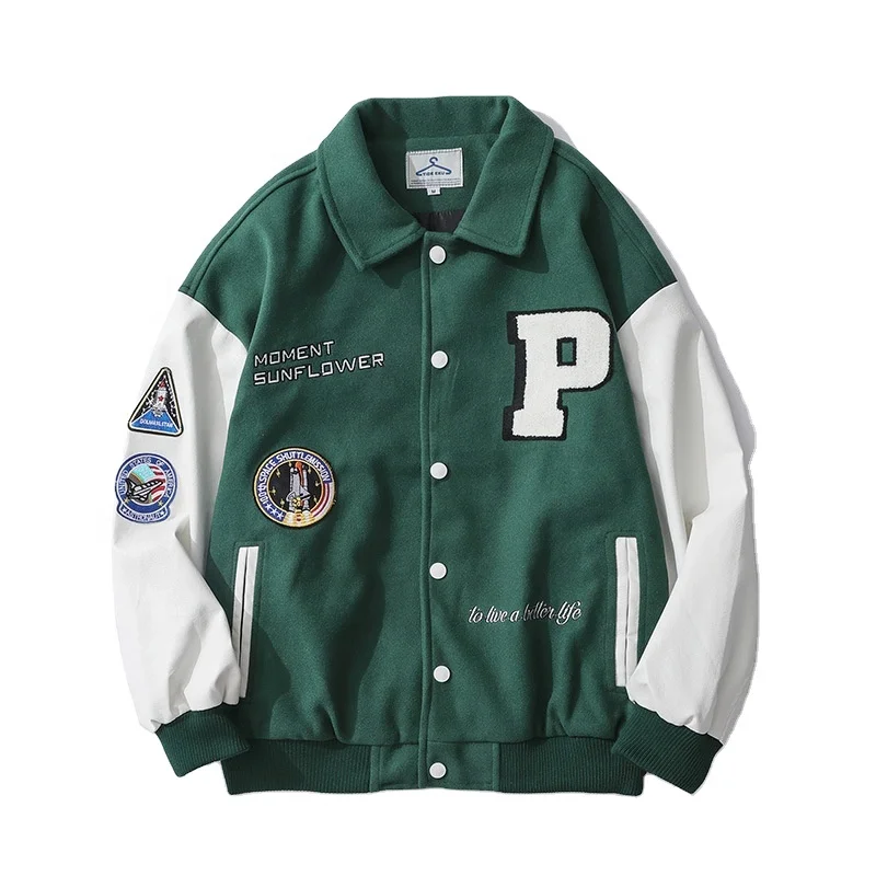 

Unisex Embroidered Hoodies Baseball Jacket Men Women Fashion Design Loose Fit College Varsity Jacket Button Up Jackets