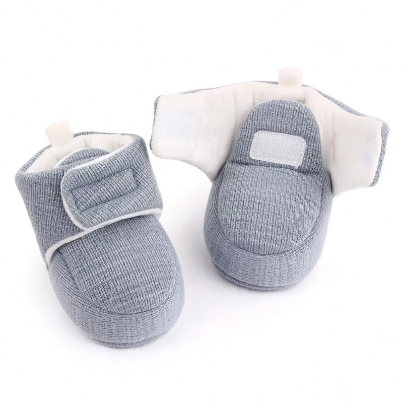 

Factory wholesale hard-wearing soft sole solid warm loafer kids baby girls shoes, Gray blue/pink/coffee
