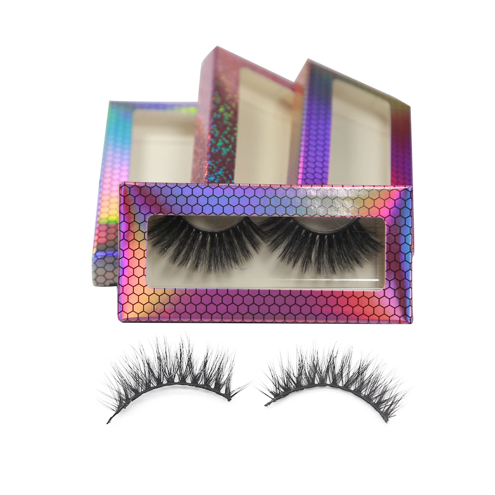 

100% Mink Fur False Eyelashes Wholesale Private Label Free Sample Customize Packaging Real 3D Mink Eyelashes