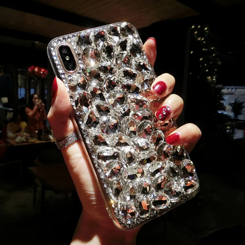 Luxury 3d Bling Sparkle Rhinestones Full Diamond Handmade Mobile Phone ...